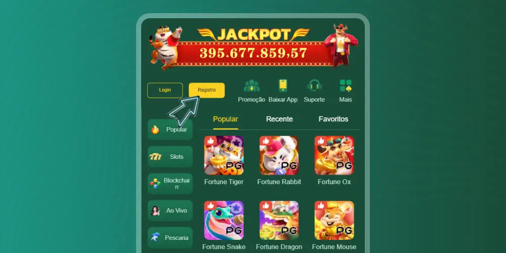 clique no botão registrar