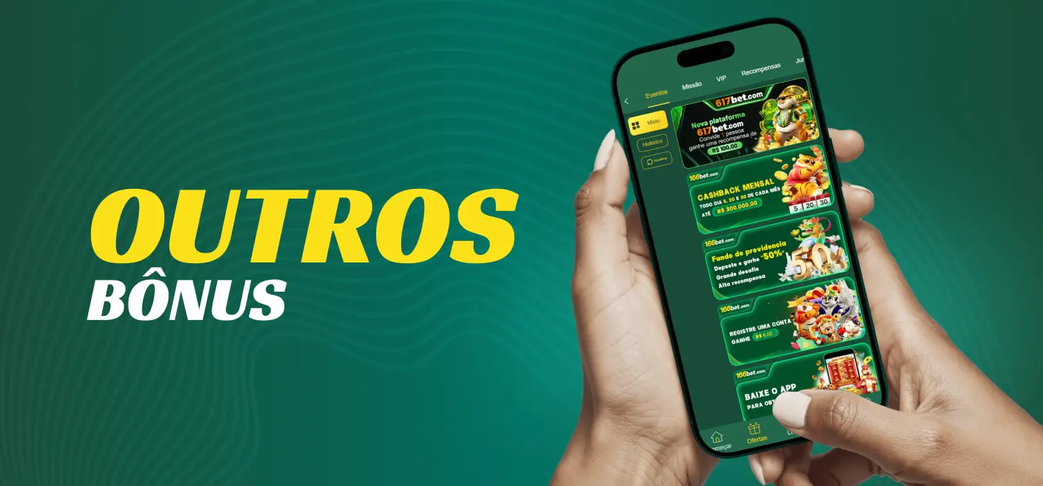 Outros bônus da 166Bet